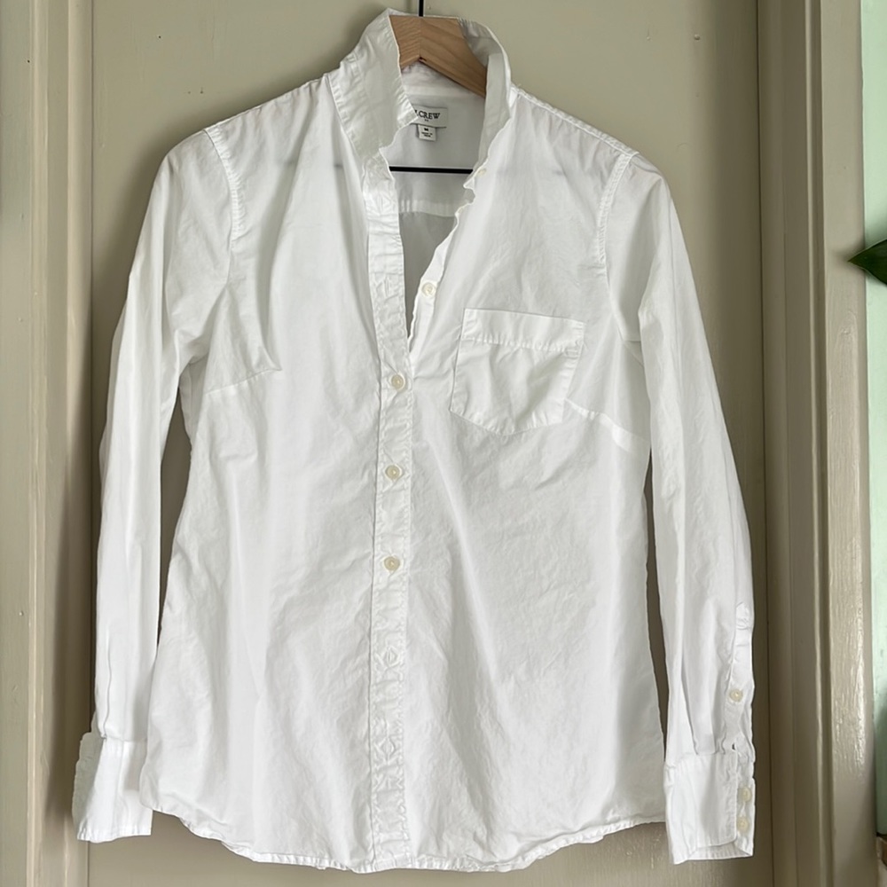 J. Crew Factory White cotton button down